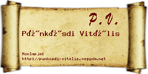 Pünkösdi Vitális névjegykártya